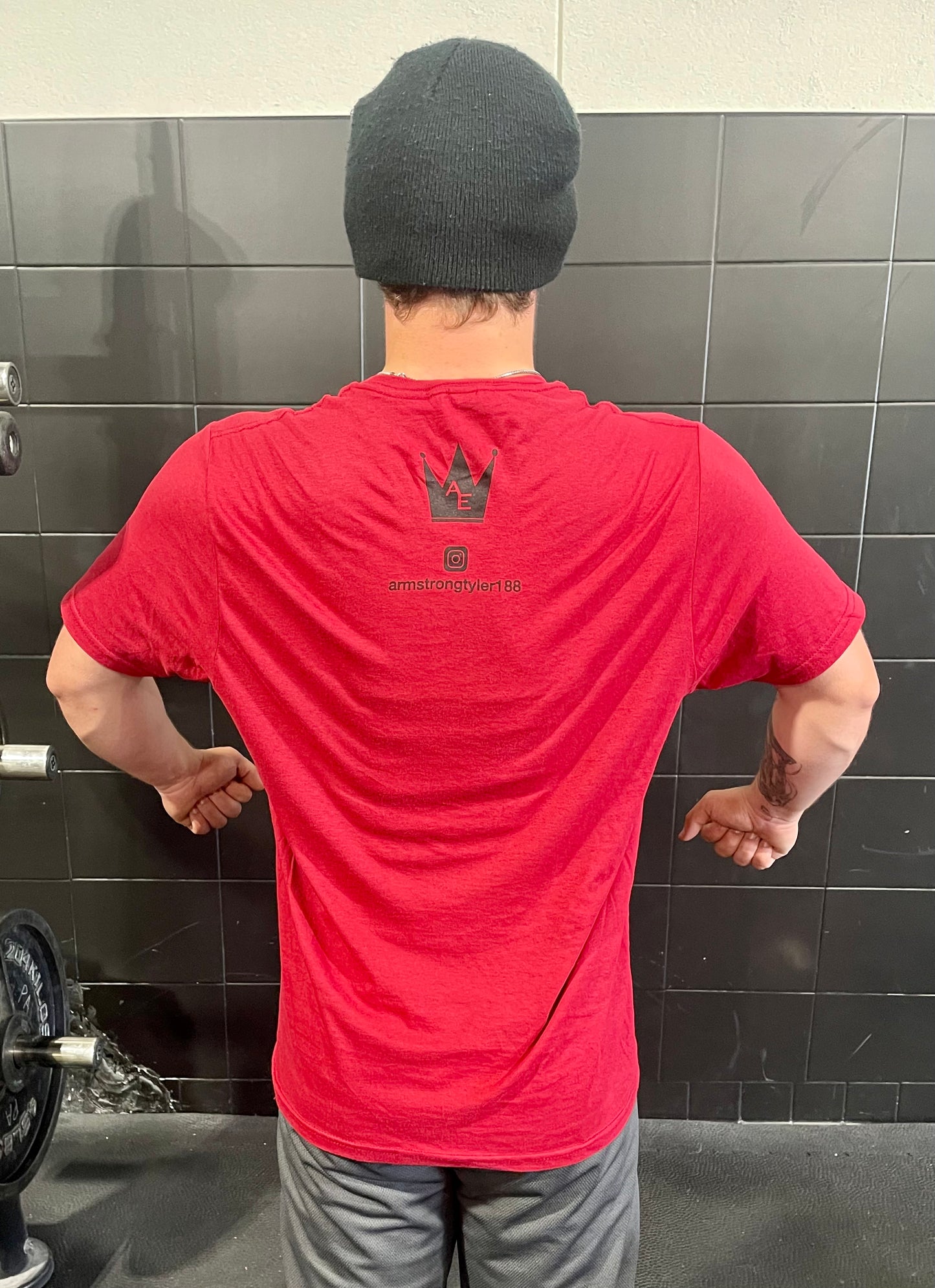 Tee shirt - red & black