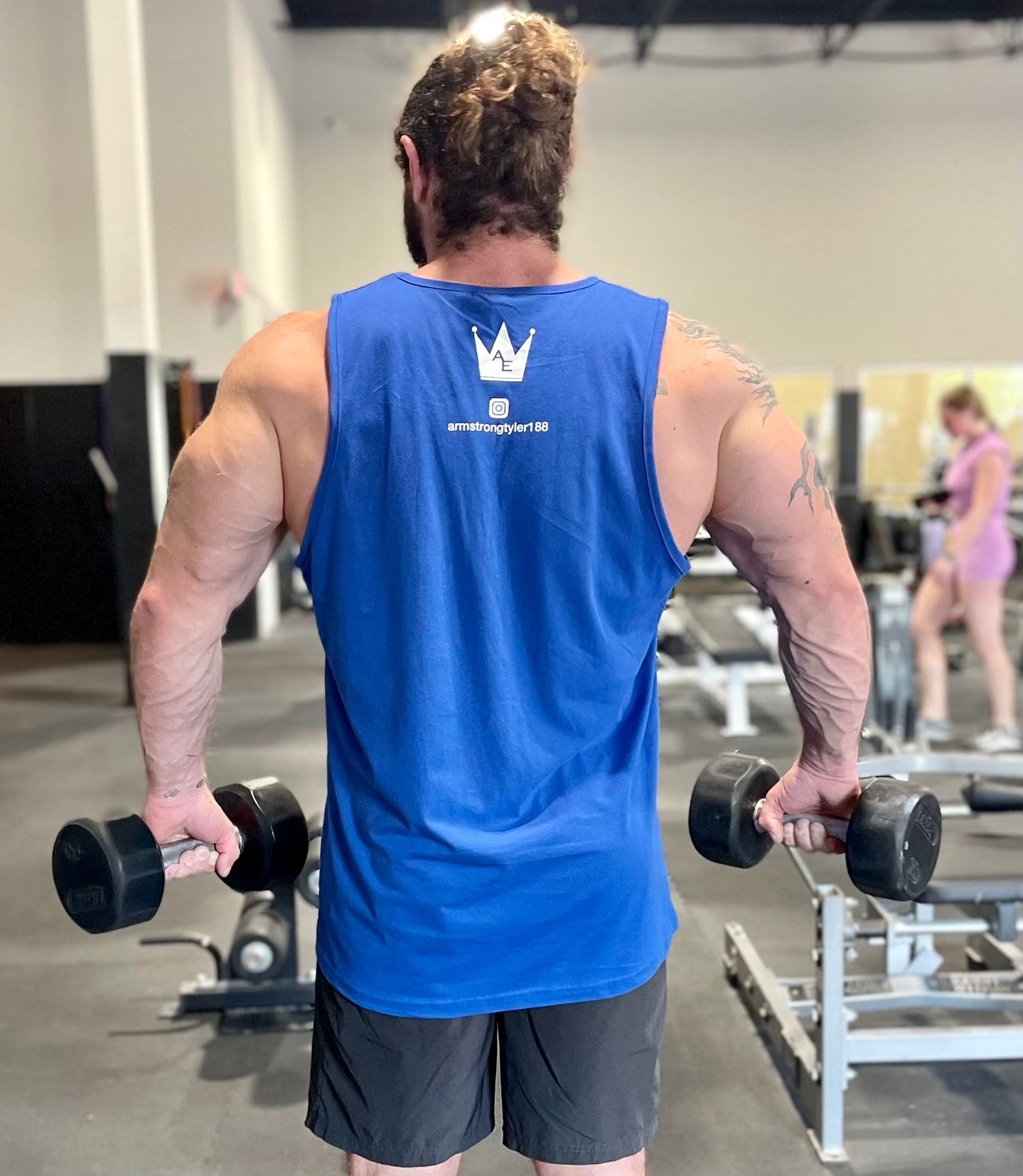 Tank top- blue & white