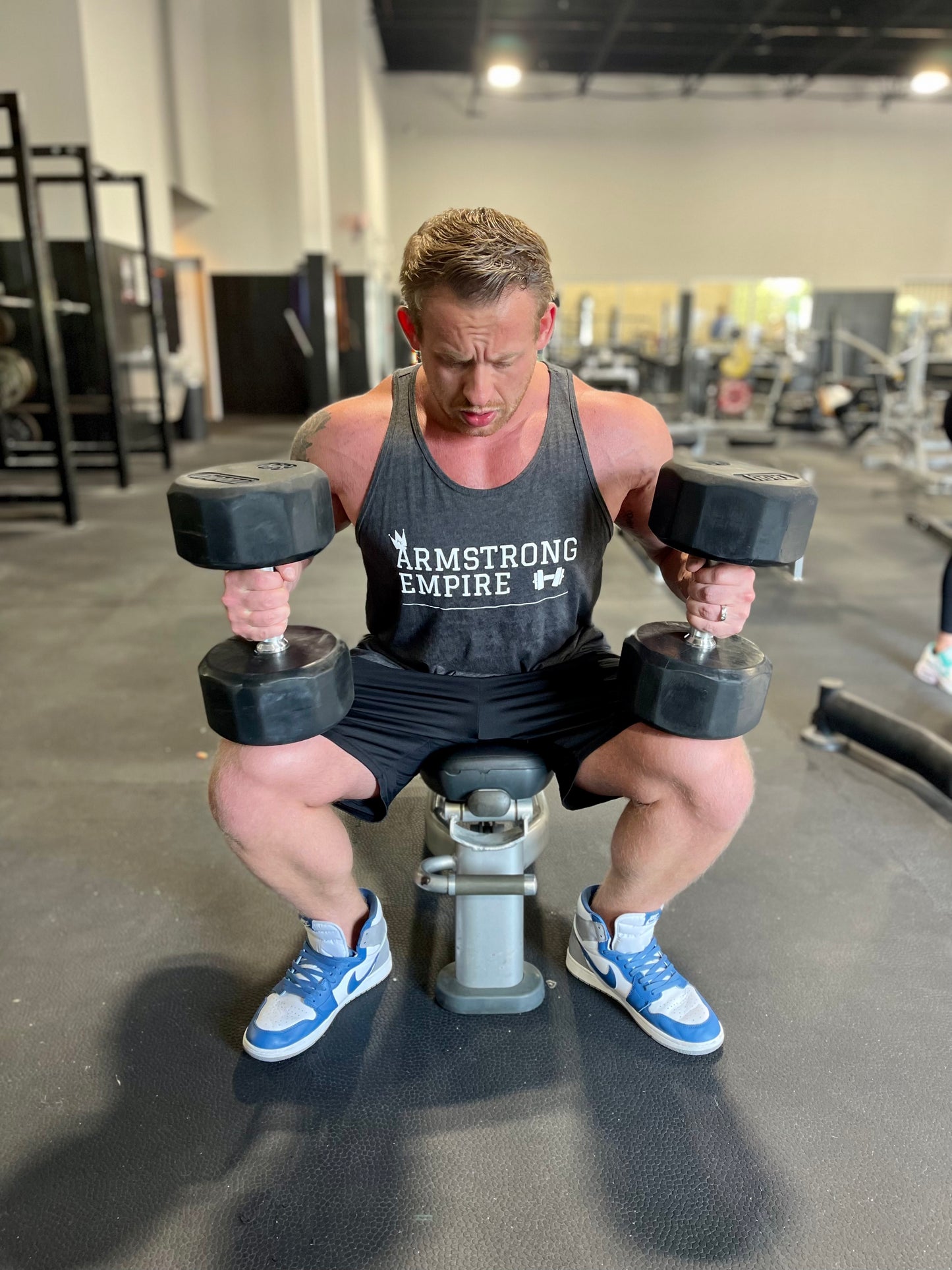 Tank top - gray & white
